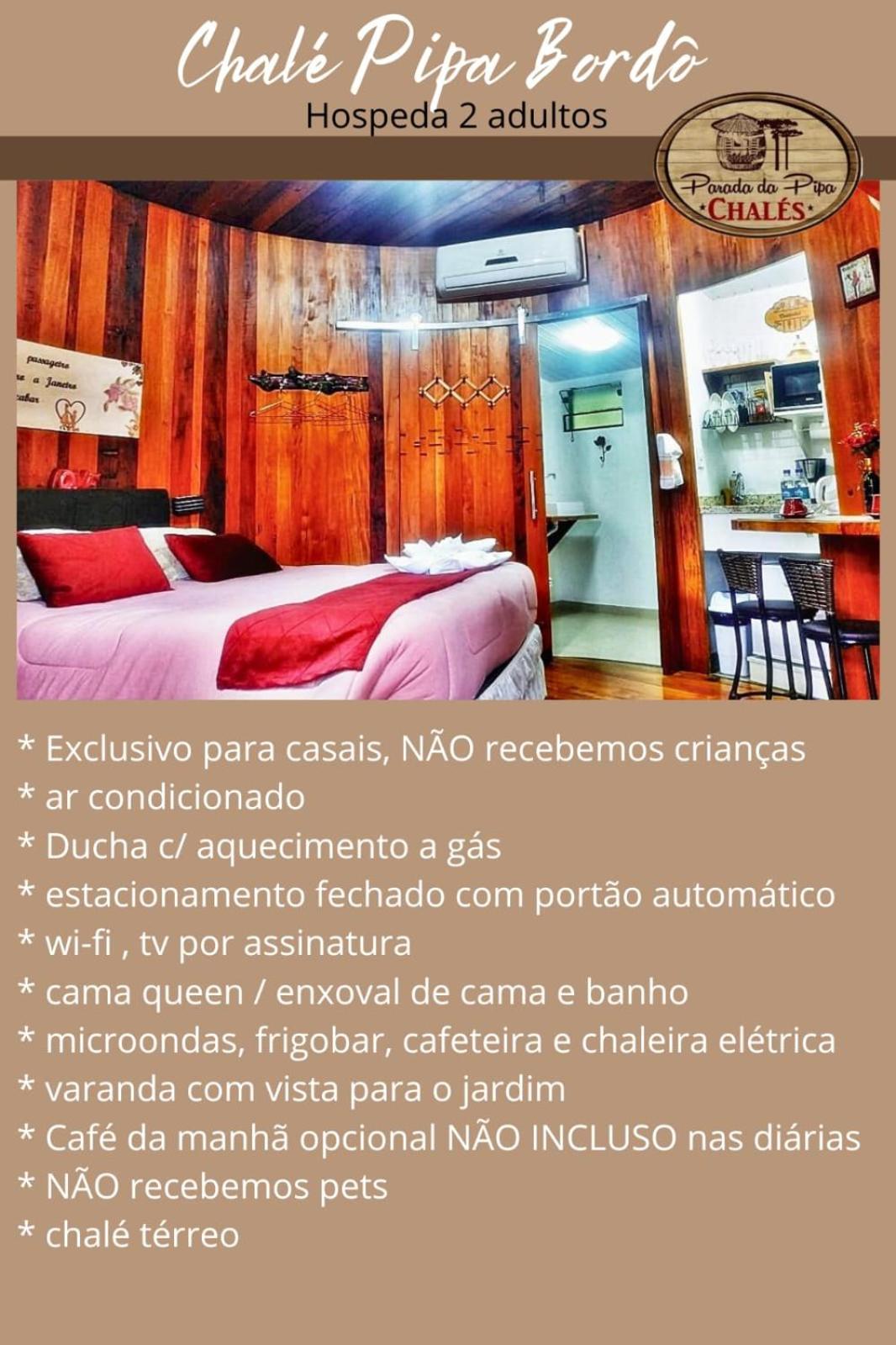 Chale Tematico Em Pipa De Vinho - Parada Da Pipa Chales Канела Стая снимка